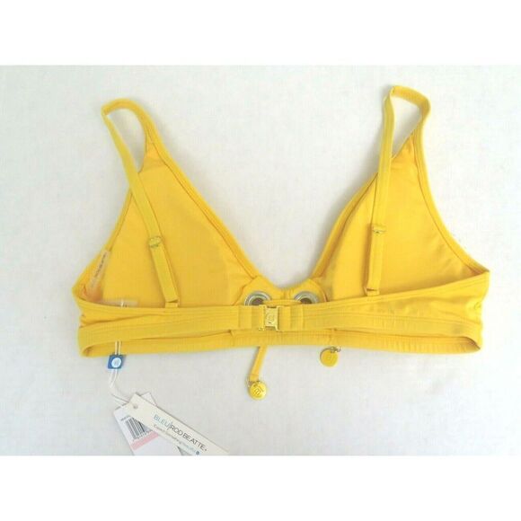 Bleu by Rod Beattie Women's Sz 10 Sunset Yellow Tie-Front Bikini Top $79 - Picture 5 of 7